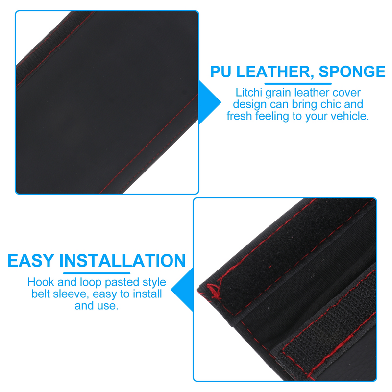 2 PCS Belt Covers Shoulder Cover Safety Protectors Lengthen Seatbelt Cushions Pads