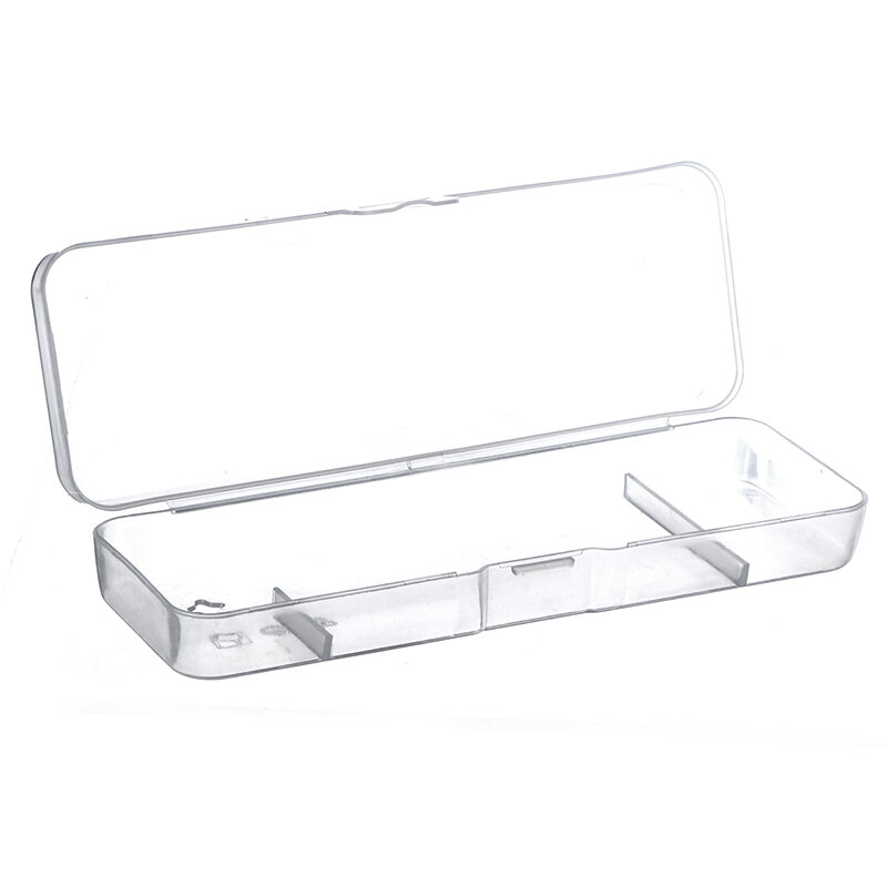 Caja de afeitar portátil para hombre, contenedor para máquina de afeitar, caja de almacenamiento de plástico transparente