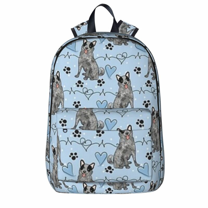 LOVE Blue Heeler Australian Cattle Dog Backpacks Student Book bag Shoulder Bag Laptop Rucksack Fashion Travel School Bag
