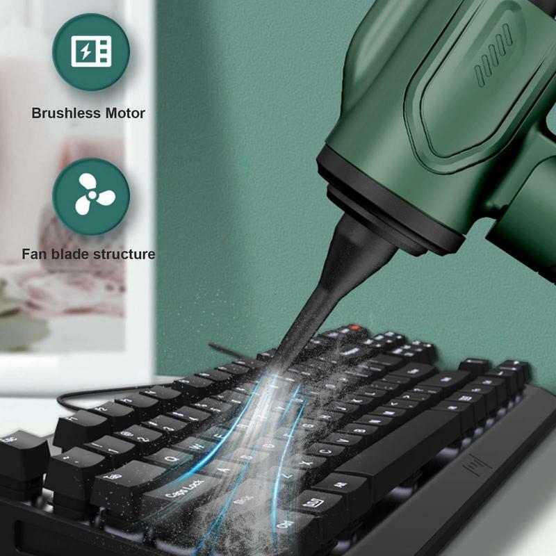 Ручной беспроводной пылесос, перезаряжаемый портативный пылесос для сжатого воздуха, с клавиатурой для дома и автомобиля