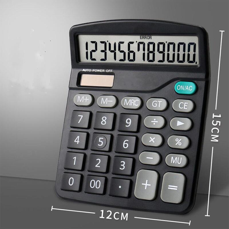 Calcolatrice elettronica a 12 cifre calcolatrice solare calcolatrice a doppia alimentazione per strumenti di contabilità finanziaria della scuola dell'ufficio domestico