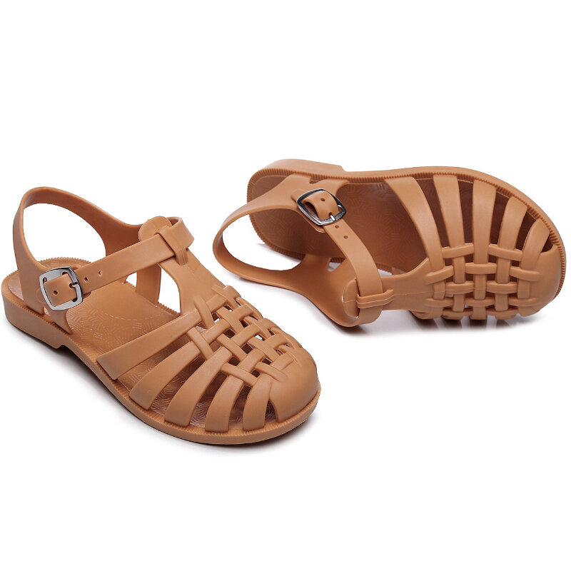 Sandal Anak-anak Musim Panas Sepatu Putri Antilicin Lembut Balita Bayi Perempuan Sepatu Pantai Permen Jelly Anak-anak Sandal Romawi Kasual Anak Laki-laki