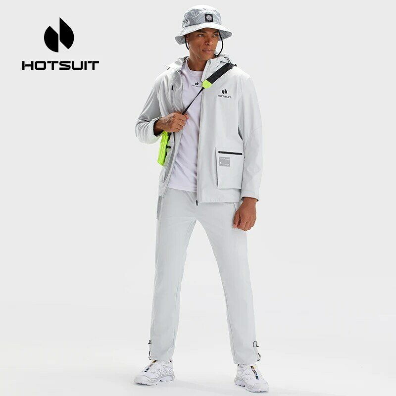 HOTSUIT Temp-control sauna set for weight loss suit free shipping men's clothing Sportswear set gym outfit men Running Suit