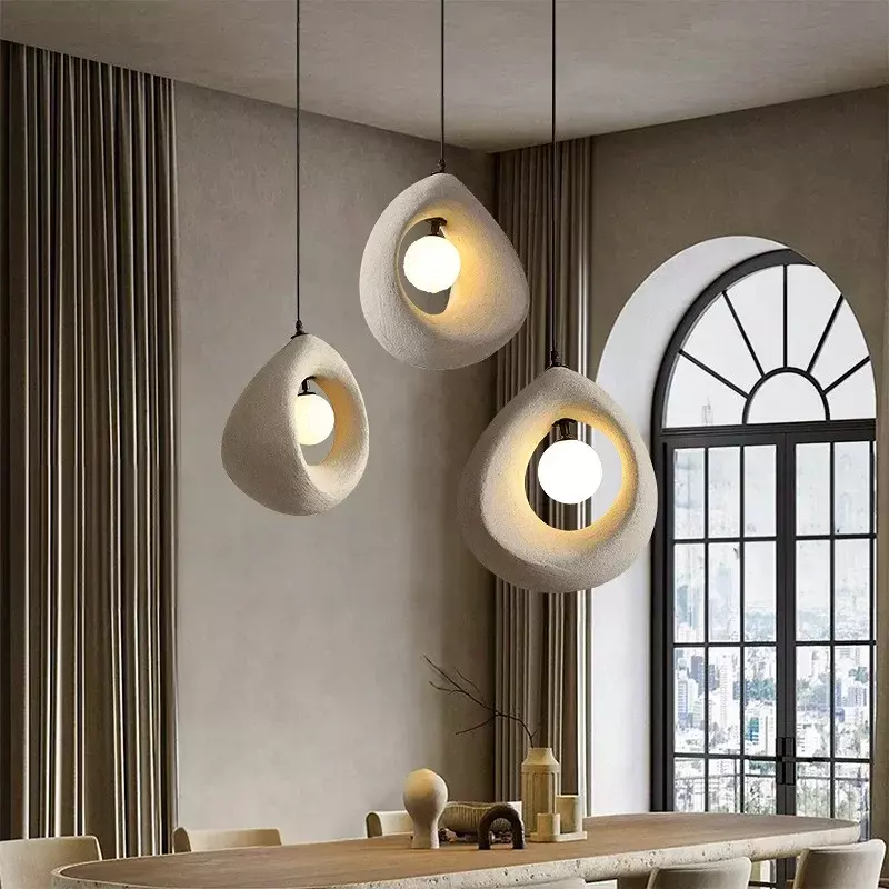 Candelabros LED Wabi Sabi nórdicos modernos, formas irregulares, luces colgantes, sala de estar, dormitorio, accesorios de iluminación minimalistas