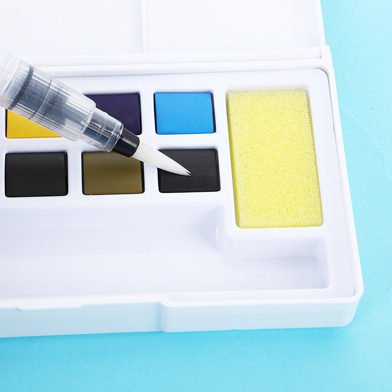 Juego de pigmentos de acuarela sólidos para estudiantes de arte y niños, pigmento de acuarela portátil, pigmento sólido de acuarela