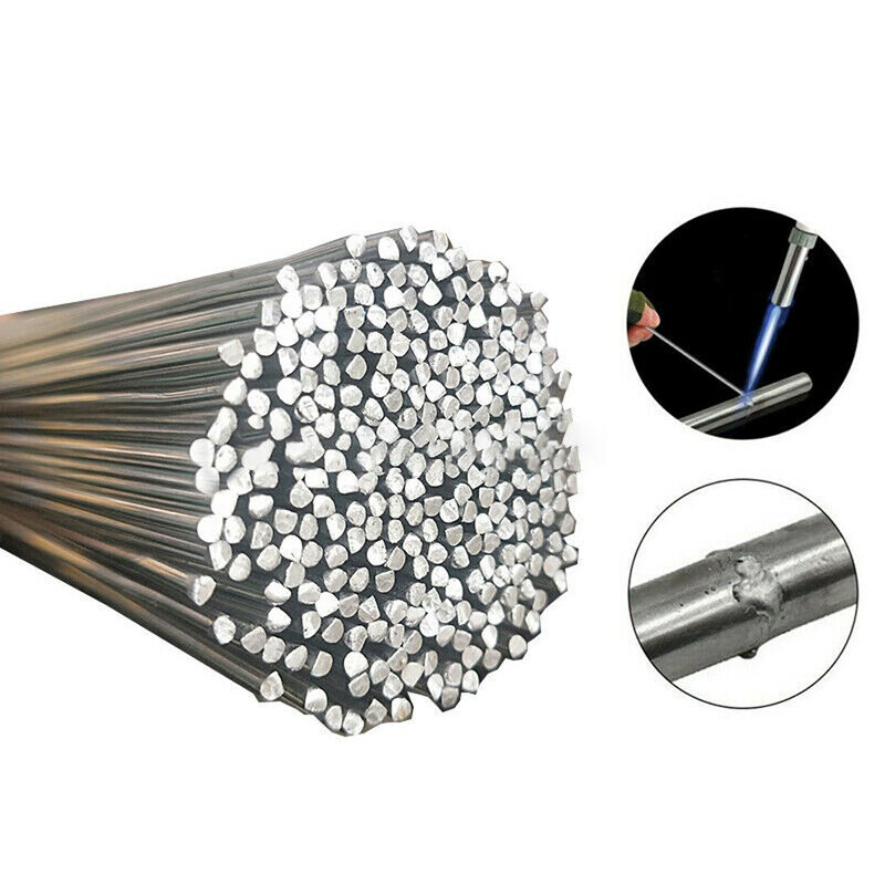 20 buah las Aluminium mudah mencair Aluminium Universal batang las berintikan kawat batang Solder alat Solder Mudah cepat 33cm * 1.6mm