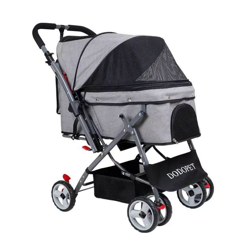 Dog Stroller Fashion Pet Cat Cart Outgoing Quick Installation Foldable Dog Cart High Quality Carts Small and Medium-sized Dogs