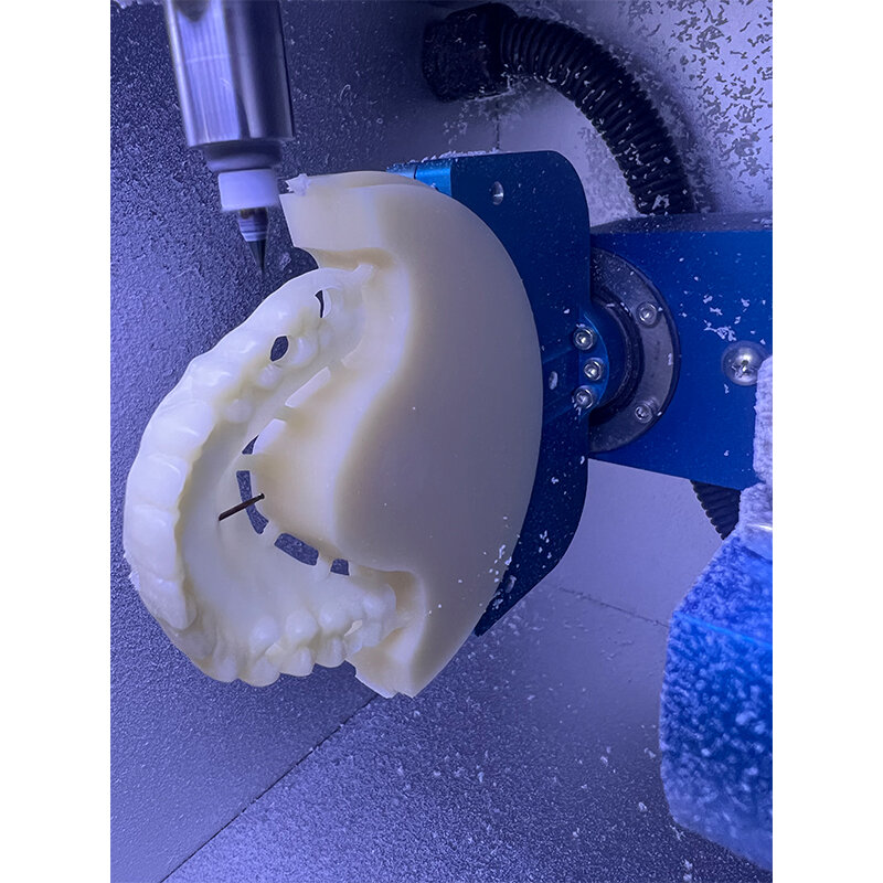 CAD CAM laboratorium gigi 5 sumbu CNC mesin presisi untuk zirkonia Resin Wax Disc