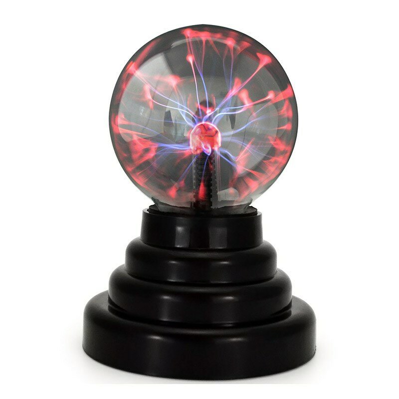 Bunte magische Kristall lampe Dekoration Tisch leuchte schwarzer Sockel Glas Plasma kugel Blitzlicht mit USB-Glitzer lampe