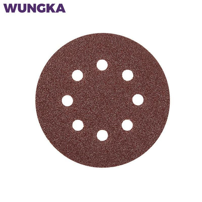 Discos de lijado de forma redonda, 10 piezas, 5 pulgadas, 125mm, 8 Hole60-1200, hoja de lija pulidora, almohadilla de pulido para lijadora de agujeros