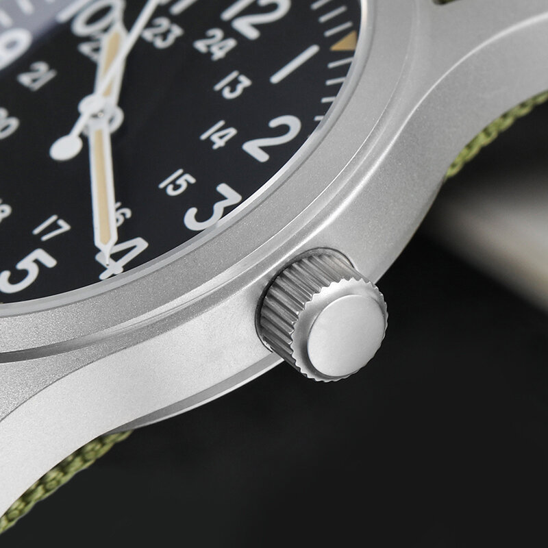 Jam tangan Quartz Vintage ML05 jam tangan pergerakan VH31 jam tangan kristal safir kubah dengan lapisan AR jernih tinggi jam tangan 38mm bercahaya