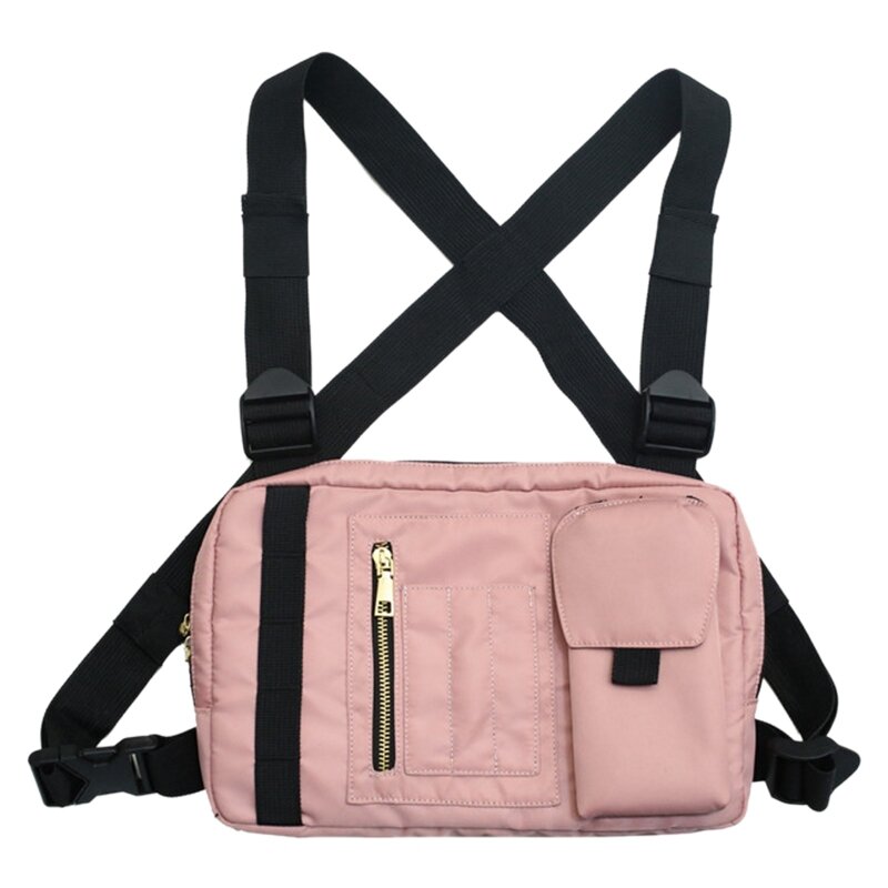 Hip-Hop Men's Chest Bag Fashion Tooling Vest Bag Nylon Waterproof Outdoor Sports Vest Bag Travel Bag