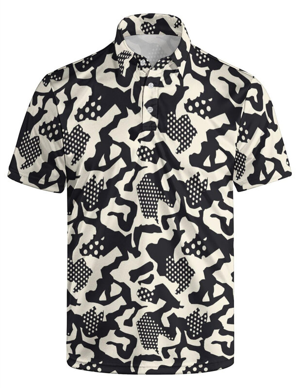 Nuova moda Polo da uomo 3D Hawaii t-Shirt Top estate manica corta Polo modello colorato Tee abbigliamento maschile Casual
