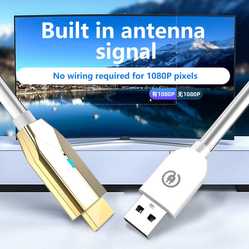 HDMI Wireless Laptop Screen Projeção, transmissão e recepção, 1080P Transmissor de vídeo de alta definição, mesmo dispositivo de tela