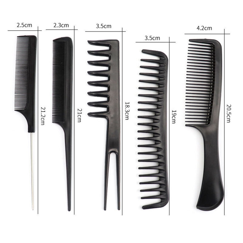 Barbeiro penteados pentes multifunções cabelo detangler pente anti-estático haircare hairstylist conjunto de ferramentas acessórios