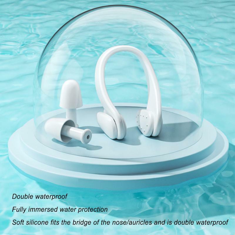 Зажим для носа для плавания, защитная коробка для ушей и носа, удобные водостойкие Профессиональные Многоразовые затычки для ушей, для носа