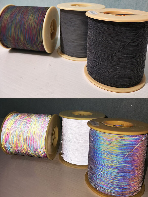 Colorful Reflective Fabric Silk Reflective Knitting Thread for DIY Clothes Bag Garment Reflection Material