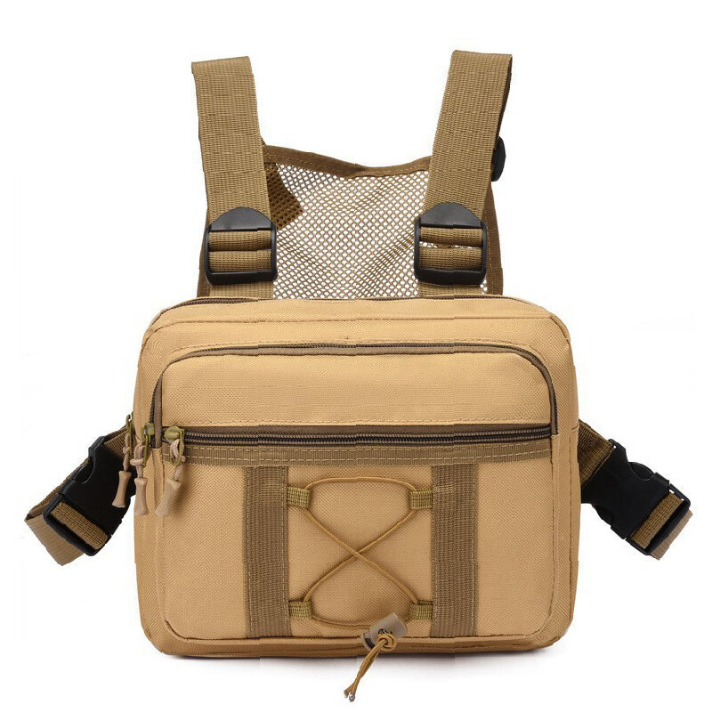 High Quality Oxford Tactical Vest Backpack Multifunction Hip Hop Streetwear Chest Rig Bag Multiple Pocket Sport Unisex Chest Bag