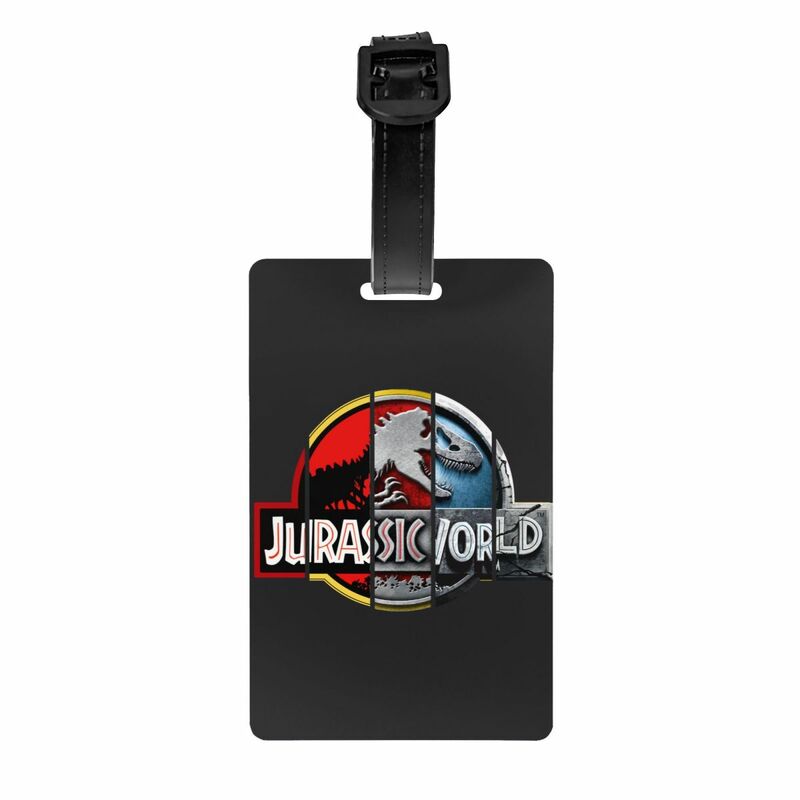 Jurassic World Park Luggage Tags Custom Dinosaur Film Baggage Tags Privacy Cover ID Label