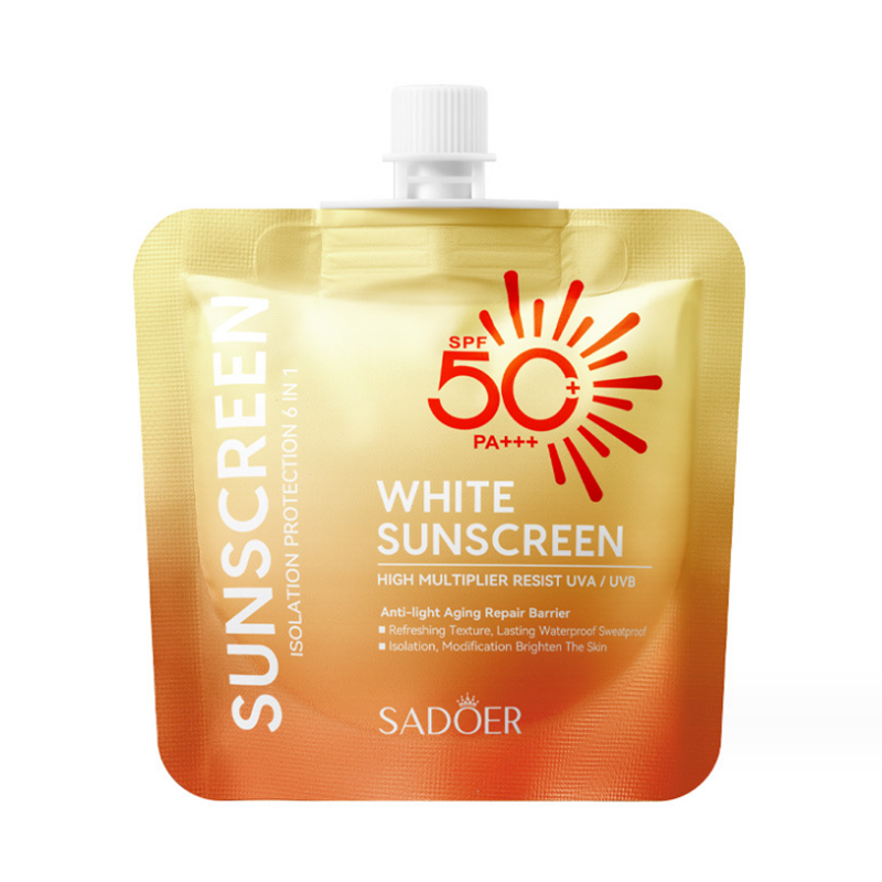 Crema protectora solar para el rostro, loción de aislamiento de Gel Spf50, blanqueadora, hidratante Facial, 30G
