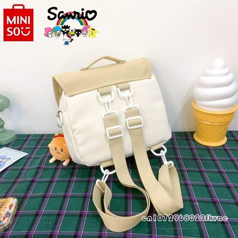 MINISO-mochila de Hello Kitty para mujer, a la moda de alta calidad bolso cruzado, almacenamiento personalizado