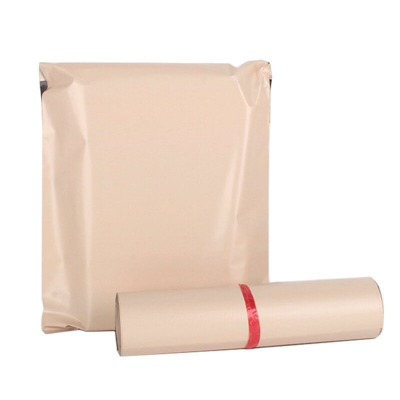 100 Stuks Plastic Verpakking Envelop Zelfzegel Verzendzakken Kleine Zakelijke Benodigdheden Licht Abrikoos Poly Mailers Koerierstas Zakjes
