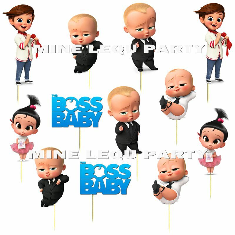 12 teile/los Boss Baby Kuchen Topper Geburtstag Baby Boss thema Party Kuchen Topper Kuchen Dekoration Baby Shower Party Supplies