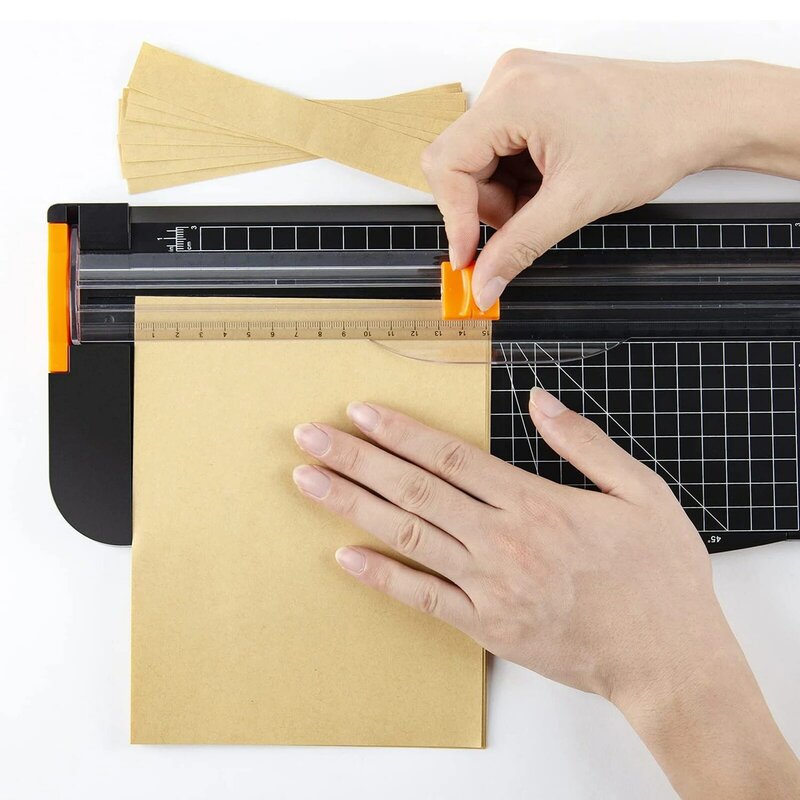 4 pak pisau pengganti untuk pemotong kertas dengan perlindungan keamanan otomatis, isi ulang pisau pemangkas kertas