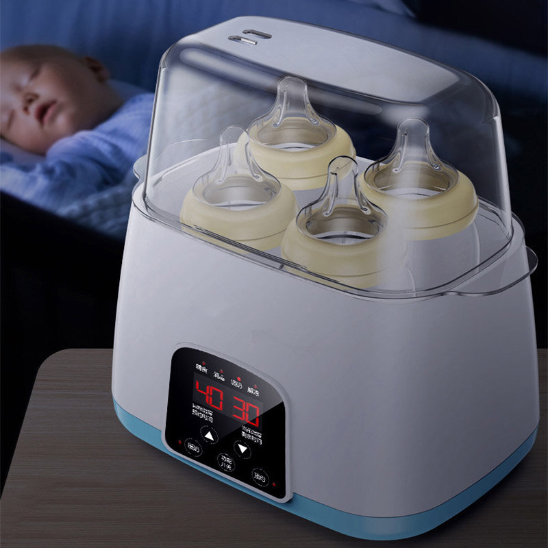 Esterilizador de mamadeira, Automático, Termostato Inteligente, Leite de bebê, Desinfecção, Aquecedor, Multi Função, 6 em 1
