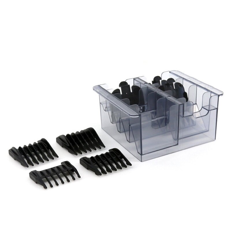 Grid Base Storage Box for 8Pcs Hair Clipper Trimmer Limit Comb Guide Comb Barber Tool for Wahl Guide Combs
