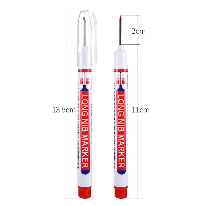 20MM Red/Black/Blue/White Ink Long Head Markers Bathroom Woodworking Decoration Multi-purpose Deep Hole Marker Pens