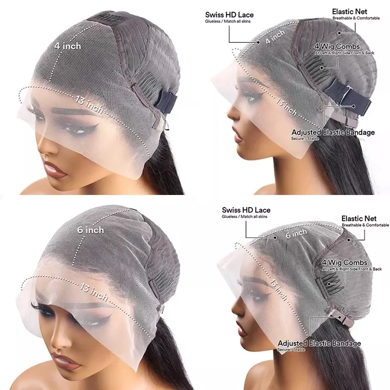 Parrucca frontale in pizzo 13x6 parrucca riccia per capelli umani per le donne scelta 30 32 pollici parrucche frontali con onde profonde sciolte