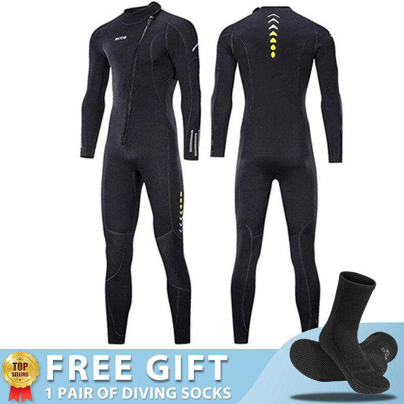 Traje de neopreno de 3MM para hombre, traje de buceo, equipo de pesca submarina, equipo de traje de baño