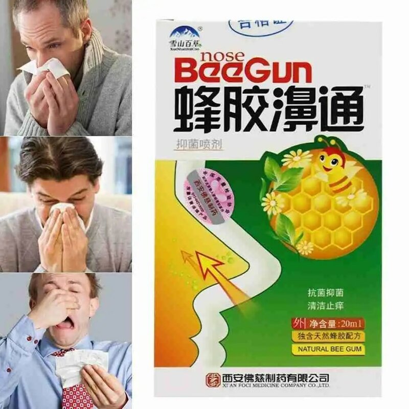 20Ml Chinese Traditionele Kruiden Propolis Neusspray Ontsteking Sinusitis Koude Droge Jeukende Zwelling Neusdruppels