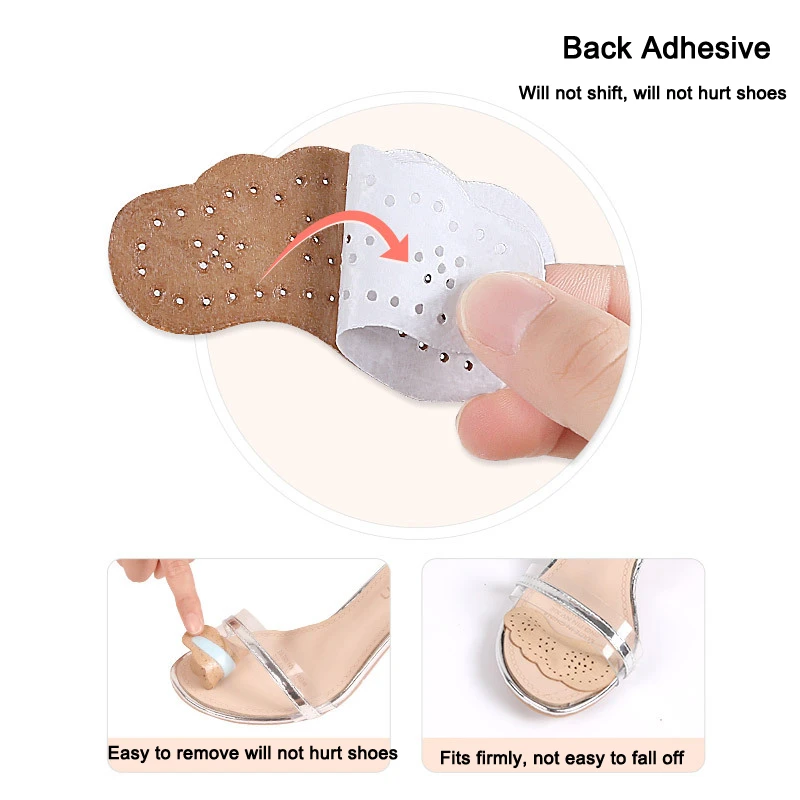 Leather Forefoot Pad for Women Sandals High Heels Non-slip Shoes Insoles for Women's Shoes Insert Adhesive Anti Slip Stickers