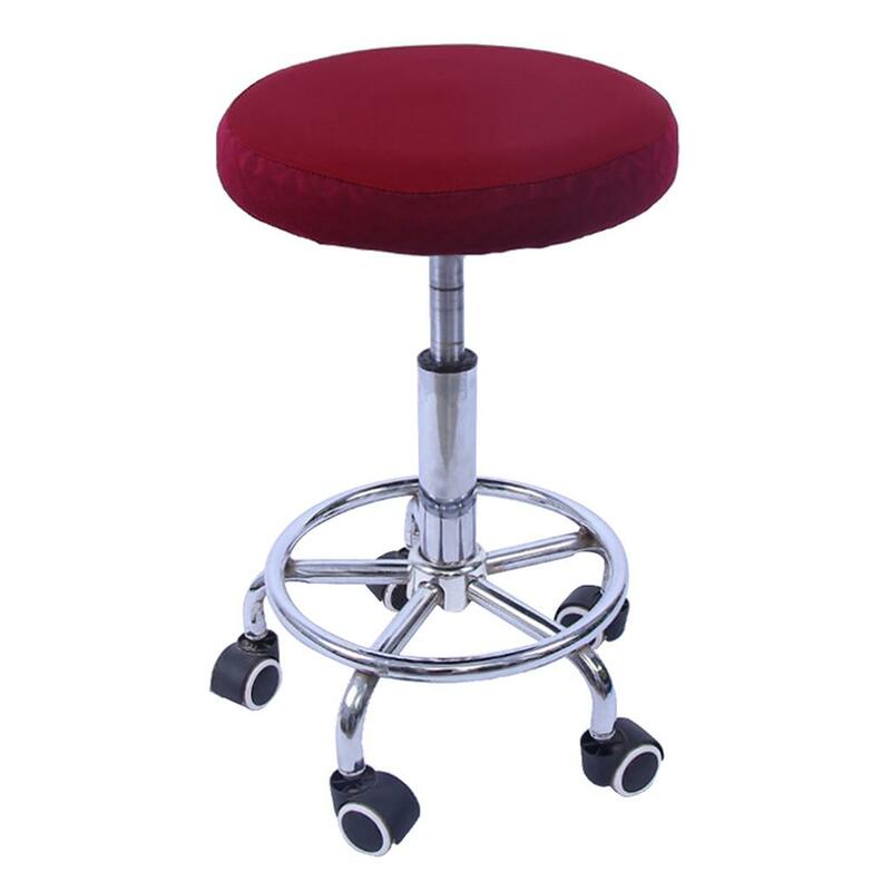 2x 1-częściowe okrągłe pokrowce na stołki barowe Pokrowiec na materiał Elastyczny pokrowiec na stołek barowy