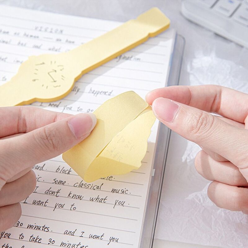 Orologio da polso forma Sticky Note Pads braccialetto sveglia N volte etichette adesive adesive adesivo per fare la lista promemoria appiccicoso di carta
