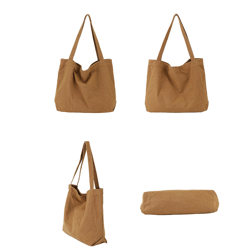 大容量のコットントートバッグ,シンプルなキャンバスハンドバッグ,再利用可能なショッピングバッグ,男性と女性