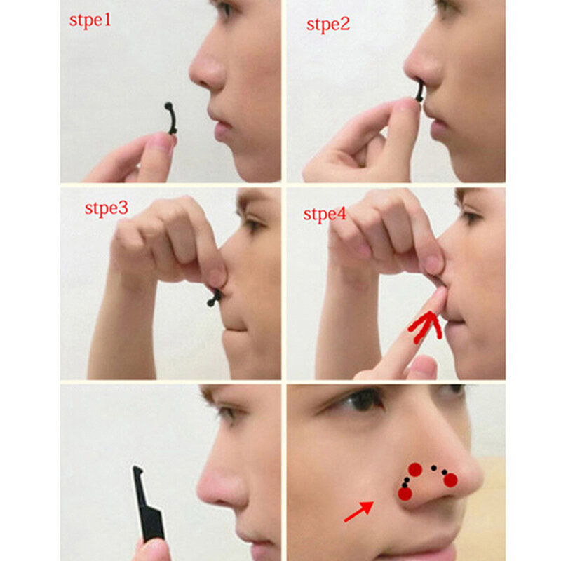 3Pair Nose Up Shaper Lifting Shaping Clip Clipper Shaper Bridge Straightening Beauty Nose Clip Corrector Massage Tool No Pain