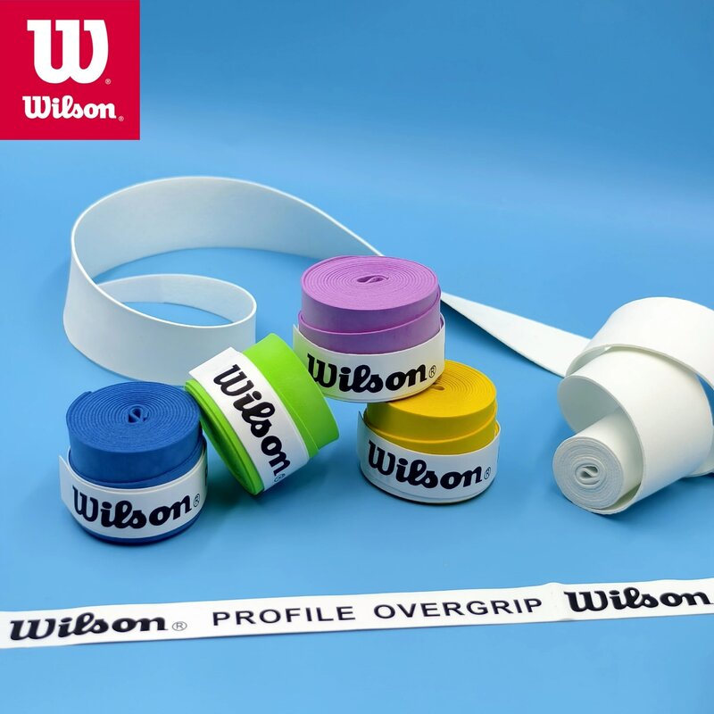 Wilson-Badminton Raquete Punho Grip com PU Cabeça, Suor Banda Absorção Grip, Pullover Tênis, Original, 8 PCs, 24 PCs
