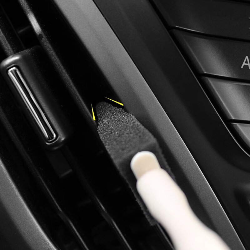 Sikat pembersih ventilasi AC mobil, peralatan pembersih Interior mobil dengan detail untuk mencuci debu Outlet