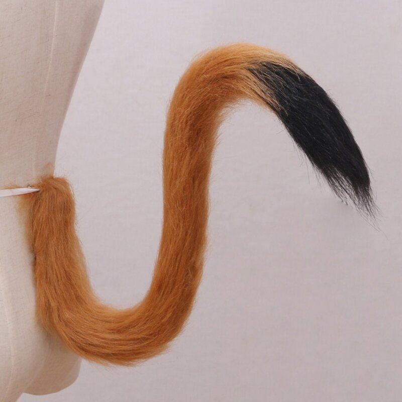 Adult Kids Cosplay Anime Fluffy Plush Long Cat Tail Halloween Party Costume Prop