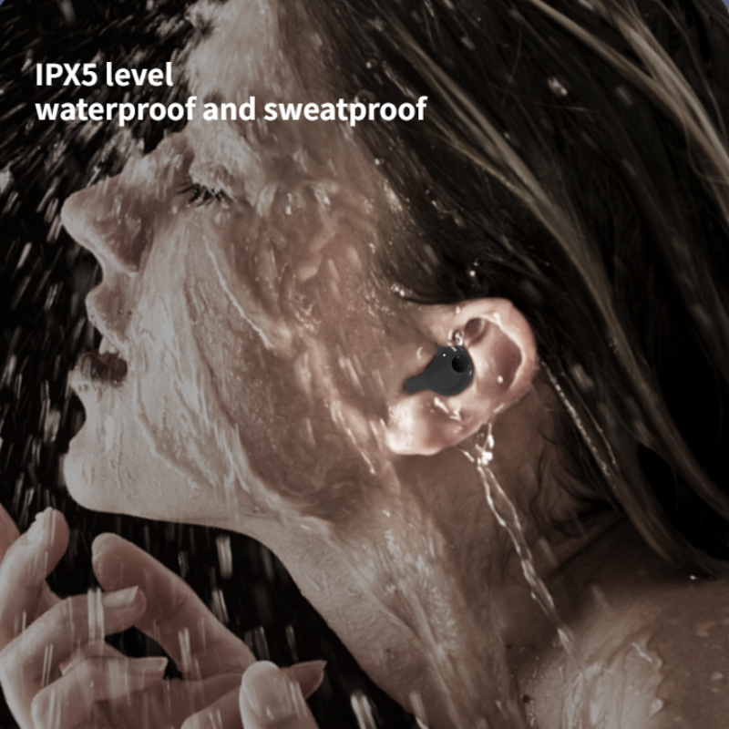 Niewidoczne bezprzewodowe słuchawki douszne TWS Bluetooth 5.3 słuchawki ukryte słuchawki douszne IPX5 wodoodporny sportowy zestaw słuchawkowy z redukcją szumów