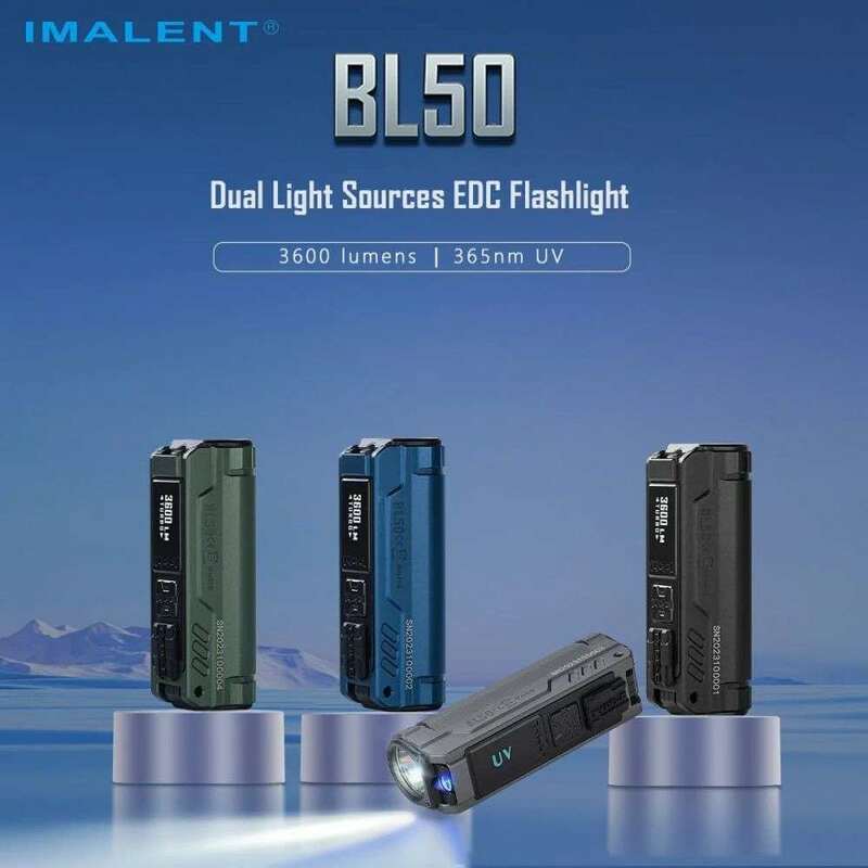 Imalent bl50 dual lichtquellen edc taschenlampe