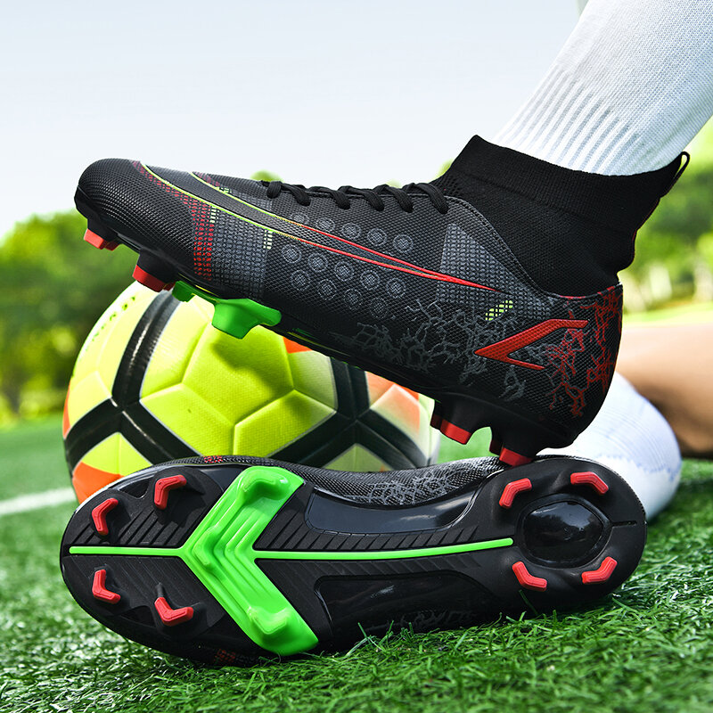 Zapatos de fútbol de alta calidad para hombre y mujer, botas de fútbol Harland, tacos de Campo, zapatillas de entrenamiento, calzado para exteriores, TF/FG