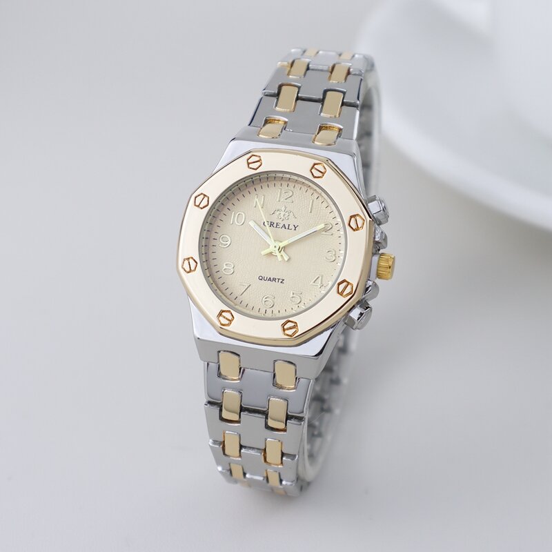 Relógios clássicos Hexagon Steel Band para mulheres, relógio de pulso quartzo de luxo, presente feminino, moda casual, novo, 2023