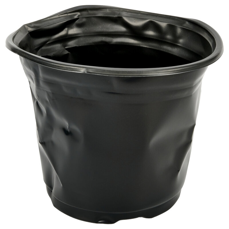 ~ 1 buah Pot bunga tanaman hitam plastik ~ Pot bawah Pot pembibitan Pot benih ~ wadah Pot bunga perlengkapan Taman