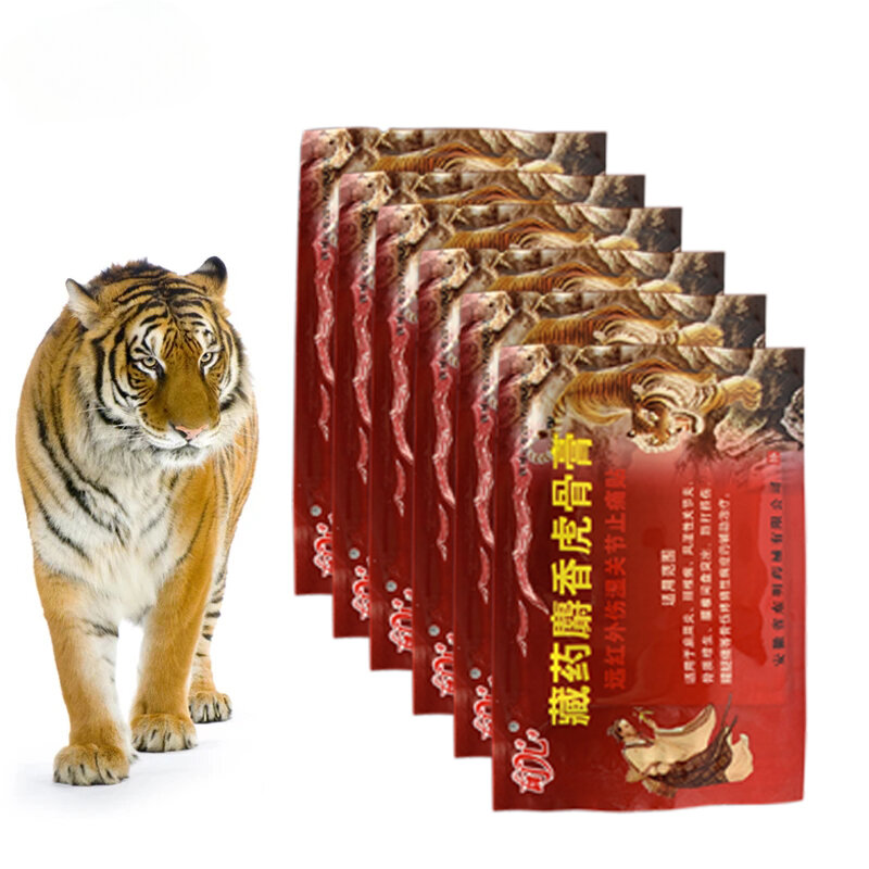Especificaciones del paquete: 56 piezas = 7 bolsas (8 piezas en 1), nombre del artículo: parche de tigre chino, Año: 2 años, indicaciones: