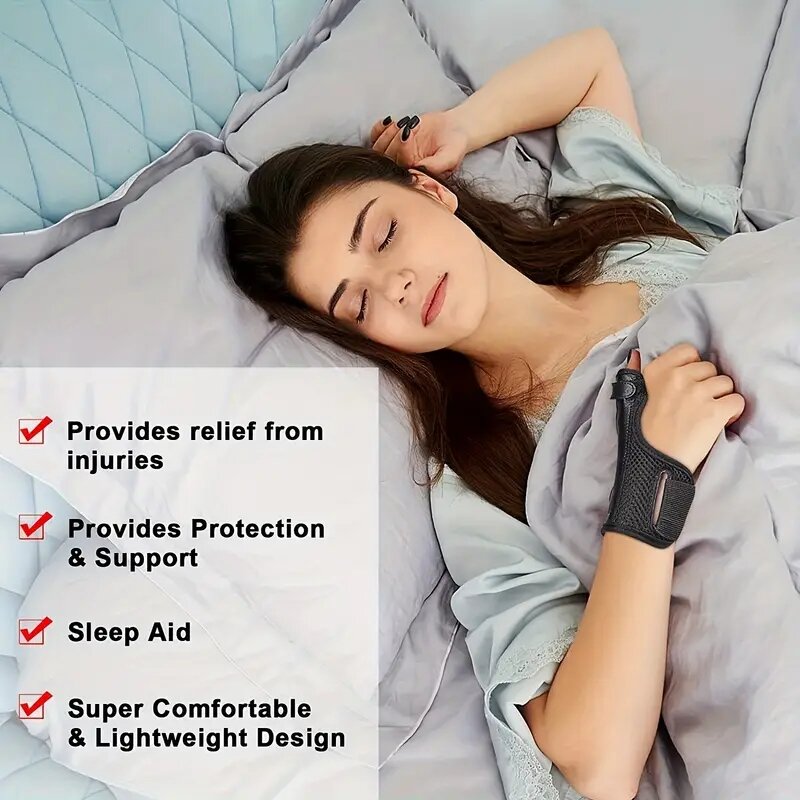 1pc Thumb Splints For Both Right And Left Hands, Reversible Thumb Braces Support, Thumb Stabilizers For Sprains Suitable For Eit