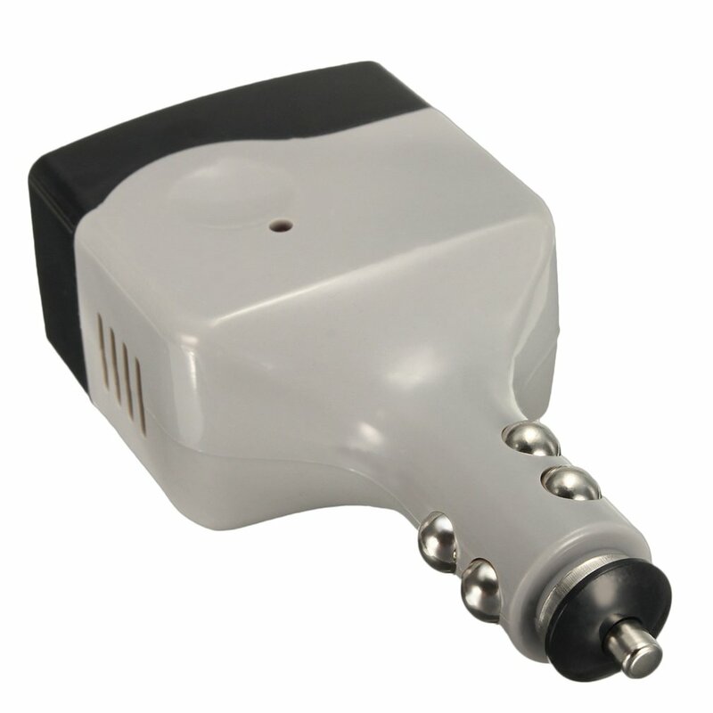 Adaptador do inversor do poder móvel do carro do USB, carregador automático, carregador usado para todos os telefones celulares, DC 12 24V a 220V AC